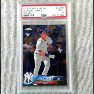 GLEYBER TORRES 2018 Topps Chrome RC PSA 9 MINT